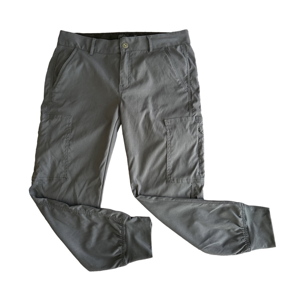 Prana Women’s Sky Canyon Hiking Jogger Pants Gray Zip Pocket Elastic Waist Sz 8